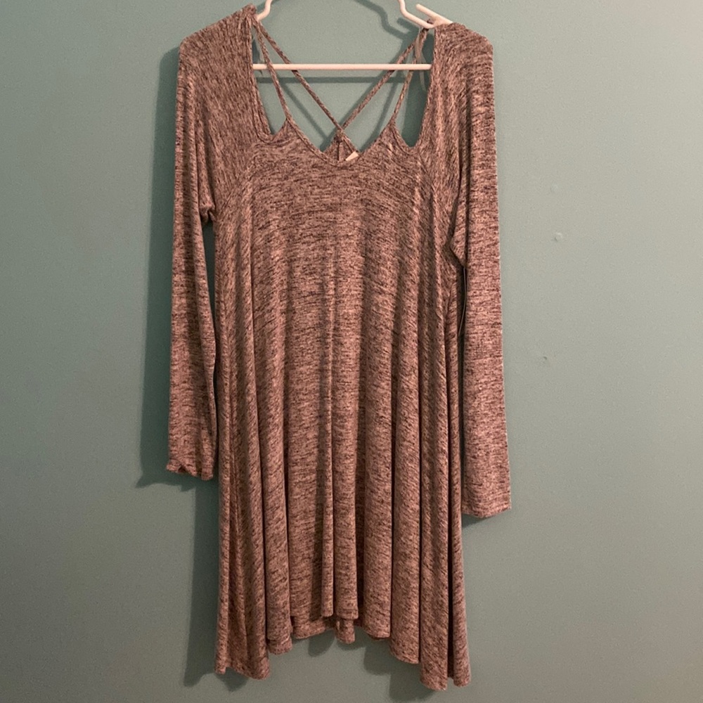 CLEARANCE! Gray light-weight sweater dress